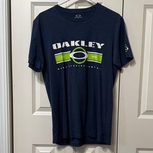 Oakley Blue and Green Short Sleeve Tee